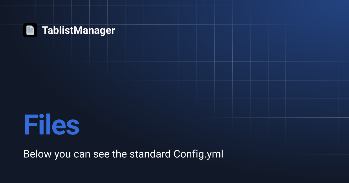Files tablistmanager